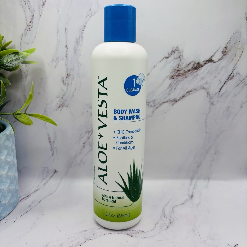 Aloe Vesta Body Wash & Shampoo 8 oz Discontinued CHG Compatible New Old Stock